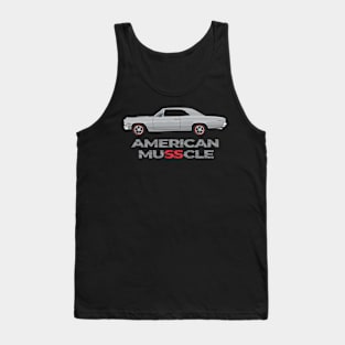 american muscle-Silver Tank Top